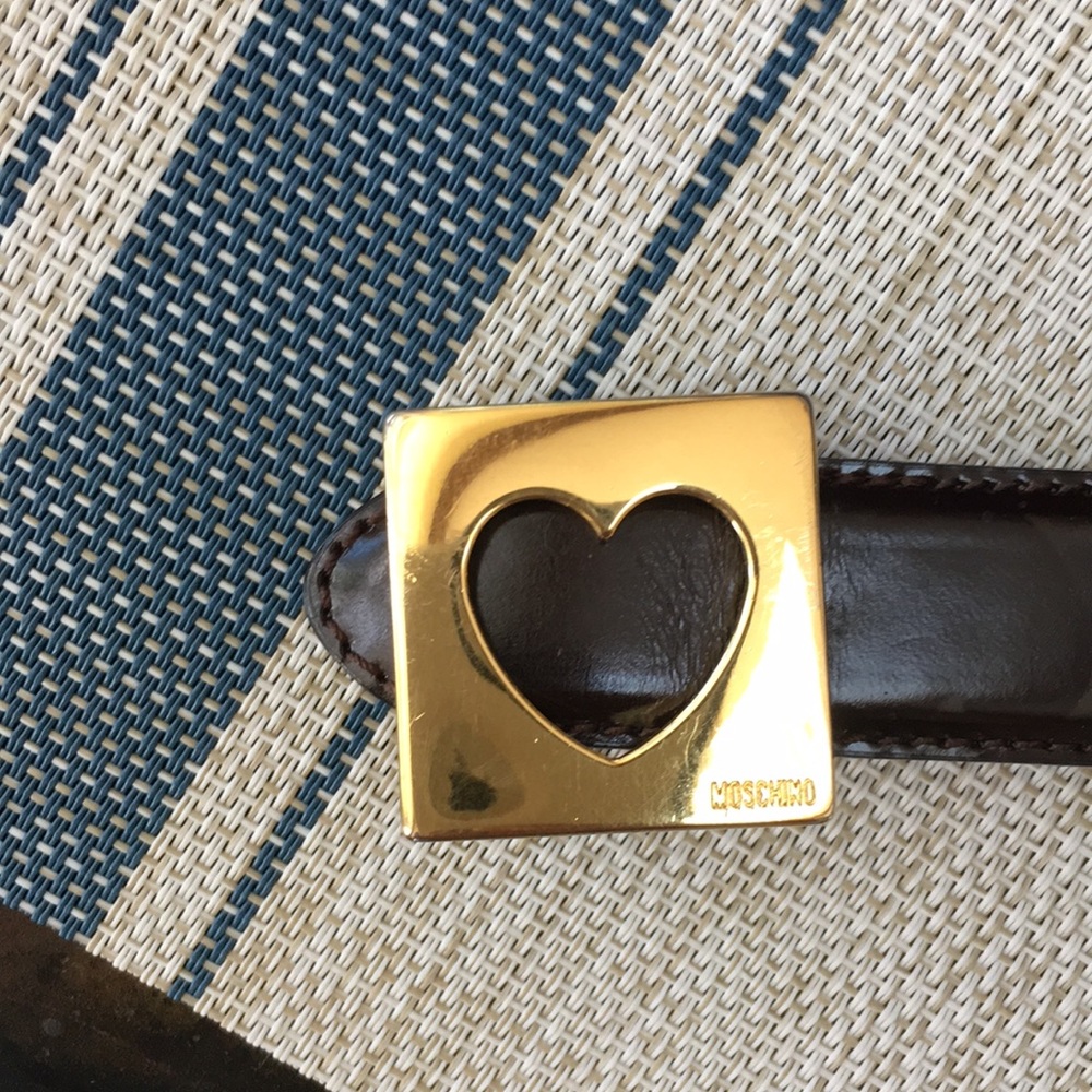 Moschino brown belt